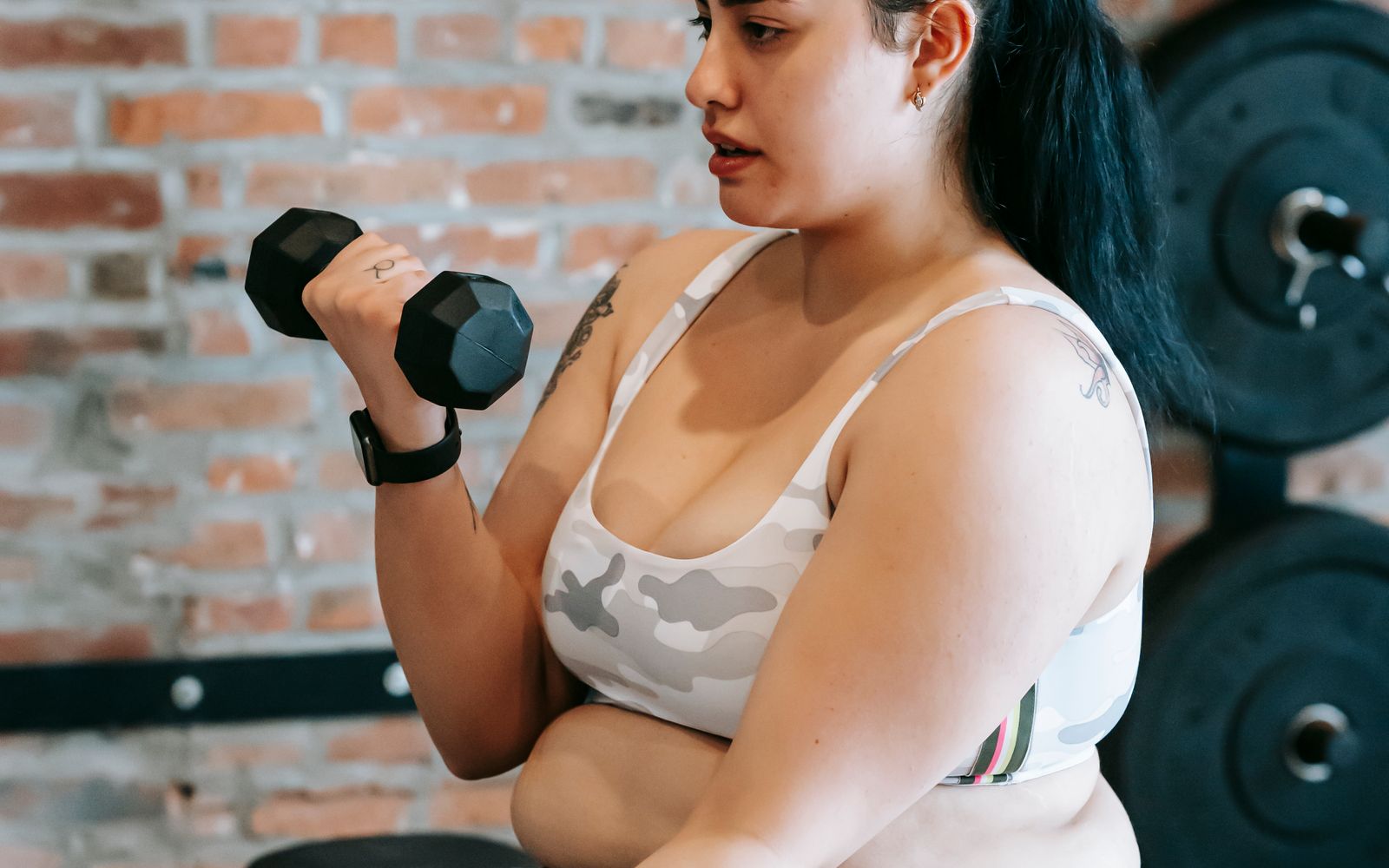 Warm modern fitness and wellness space